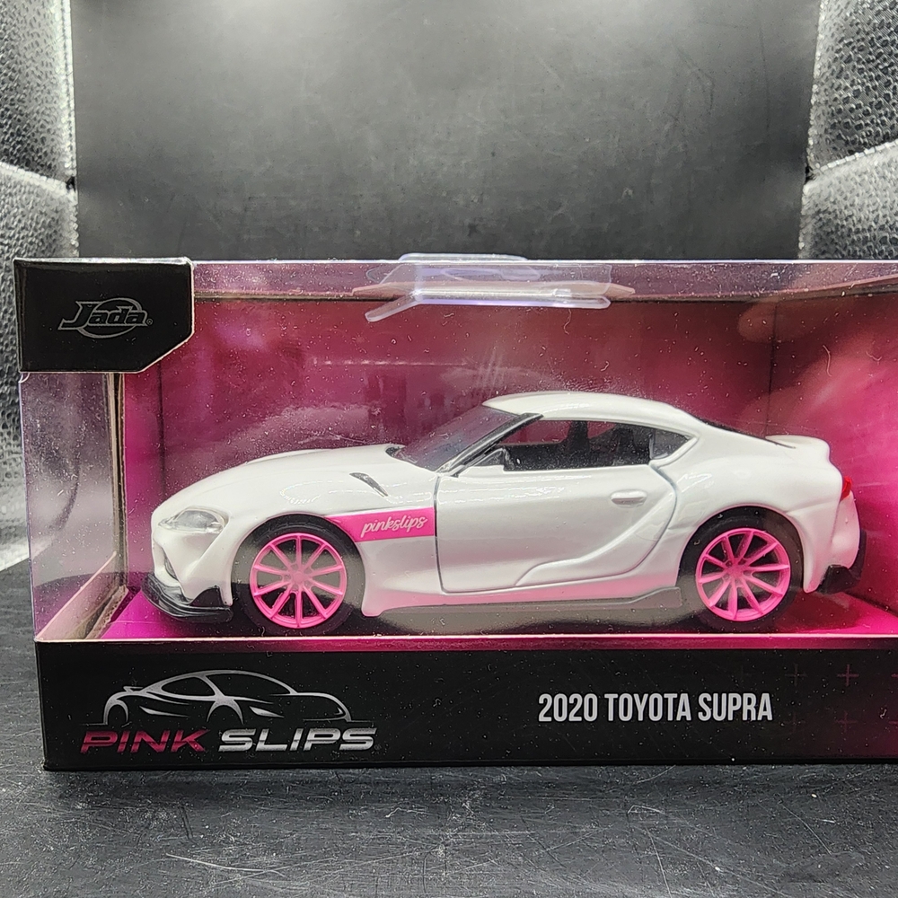 Ada Pink and White 2020 Toyota Supra Toy Car